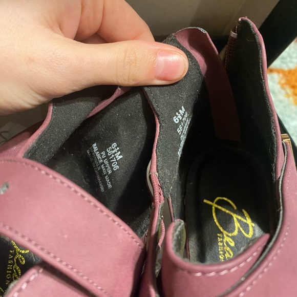 Burgundy fashion booties - Picture 4 of 5